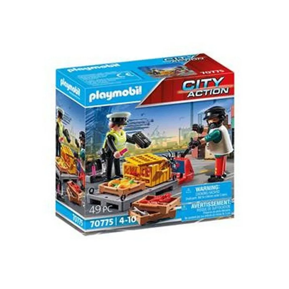 Playmobil Zollkontrolle mit Schwerlastpalette