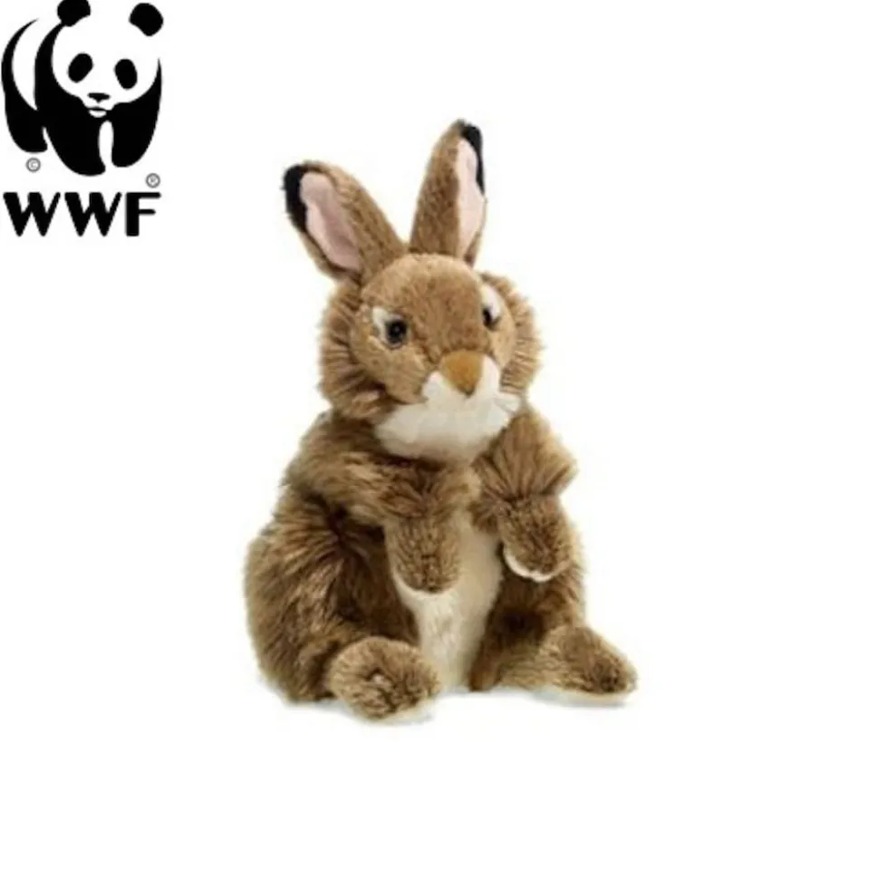 Plüschtier Hase (19cm, sitzend) lebensecht Kuscheltier Stofftier Rabbit