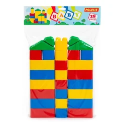 Polesie Bausteine-Set 28 Teile 61782 Bausteine zum Stecken im Beutel ab 1 Jahr bunt