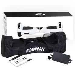 ROBWAY W1 Hoverboard für Erwachsene und Kinder, 6,5 Zoll, Self-Balance, Bluetooth, App, 700 Watt, LEDs (Space Blue 2.0)
