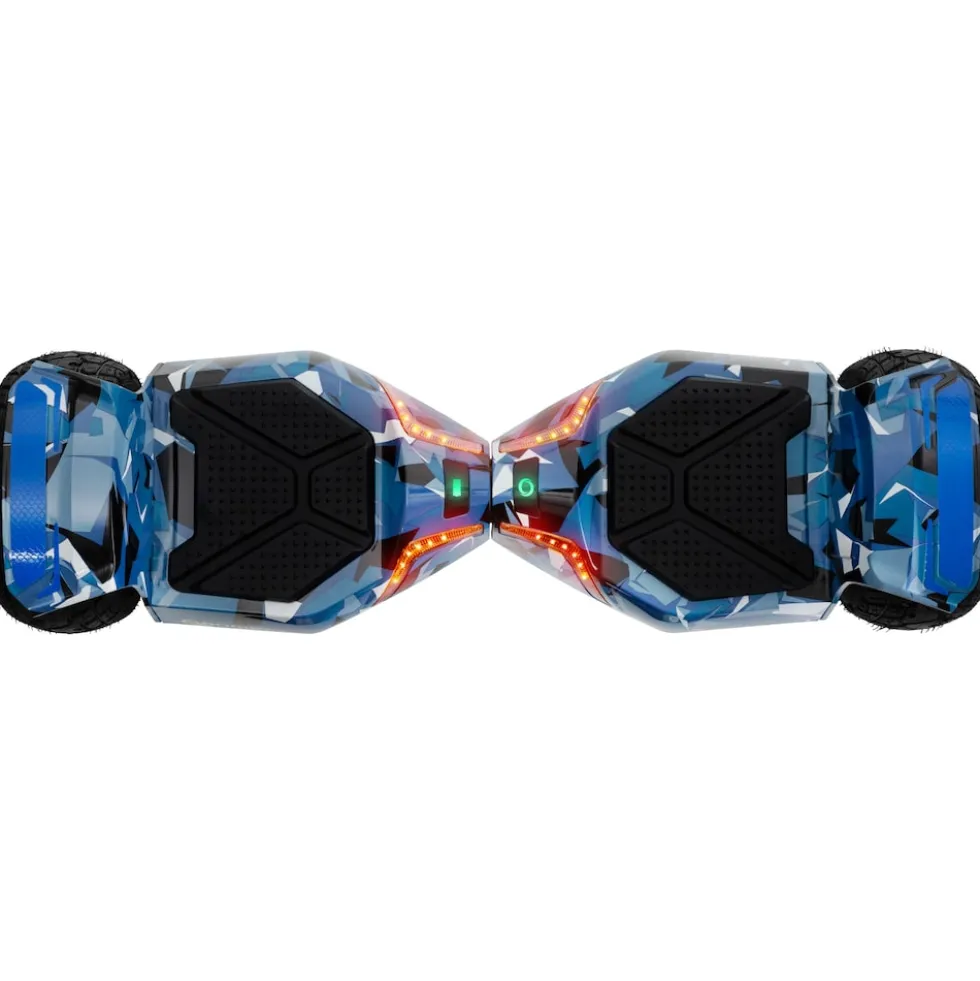 ROBWAY X2 Offroad-Hoverboard fürs Gelände, Erwachsene und Kinder, 8,5 Zoll, App, Bluetooth, 700 Watt (Navy Camo 2.0, Offroad)