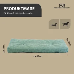 Rohrschneider Tierkissen Gr. 2 Polsterstoff Türkis + faltbarer Reisenapf