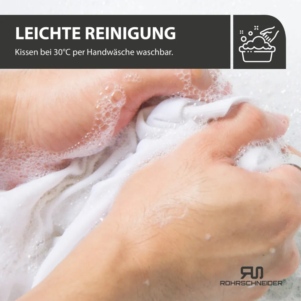 Rohrschneider Wandmulde geflammt + Kissen mit Füllung Samt fresh senf