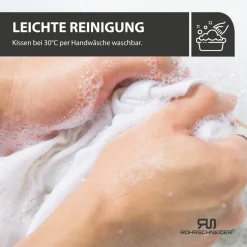 Rohrschneider Wandmulde geflammt + Kissen mit Füllung Samt fresh senf