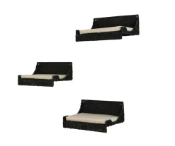 Rohrschneider Wandmulde Seegras schwarz 3er Set