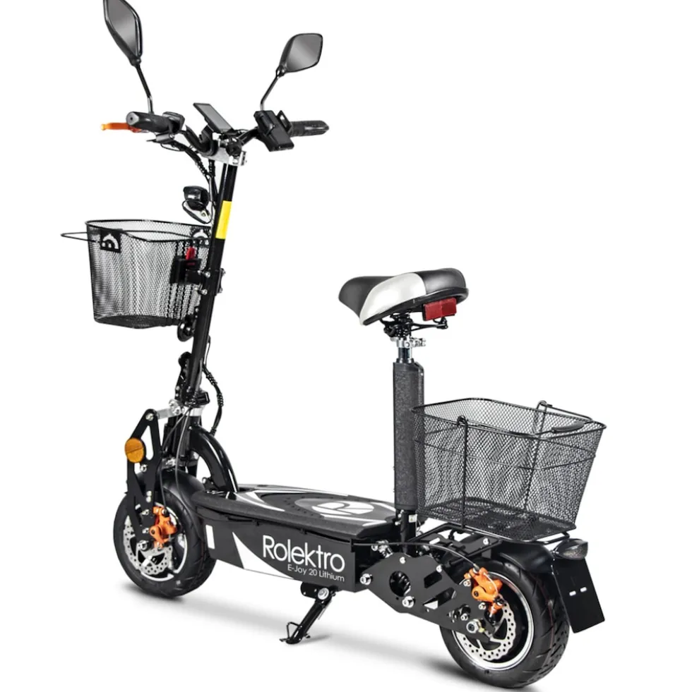 Rolektro, E-Joy Elektro-Scooter 20 Lithium, Schwarz, 36V-20AH Akku, 500 Watt