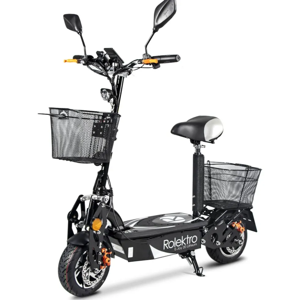 Rolektro, E-Joy Elektro-Scooter 20 Lithium, Schwarz, 36V-20AH Akku, 500 Watt