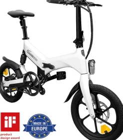 SachsenRAD E-Faltrad F12 Klapprad Ebike Elektrofahrrad Titansilber 16 Zoll