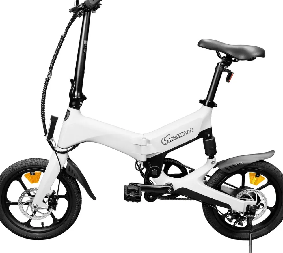 SachsenRAD E-Faltrad F12 Klapprad Ebike Elektrofahrrad Titansilber 16 Zoll
