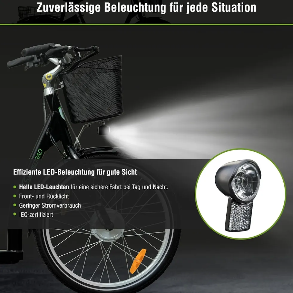SachsenRAD E-Lastenrad T3A Trio II faltbar mit Alarmanlage