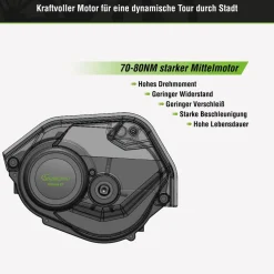 SachsenRAD E-SUV CityBike C5 Centro mit Diebstahlsicherung schwarz