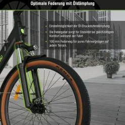 SachsenRAD E-SUV CityBike C5 Centro mit Diebstahlsicherung schwarz