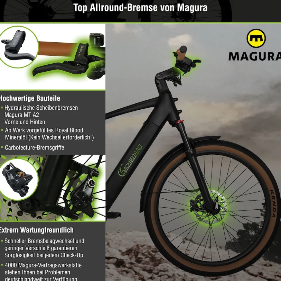 SachsenRAD E-SUV S8 Centro E-Bike für Stadt, Trekking, Gelände, hohe Reichweite