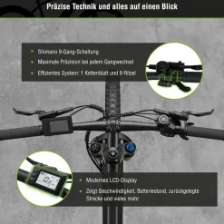 SachsenRAD E-Trekking MTB R8T Flex III für Touren, On- und Offroad schwarz