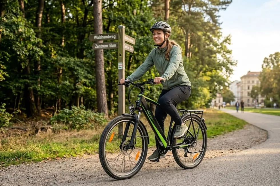 SachsenRAD E-Trekking MTB R8T Flex III für Touren, On- und Offroad schwarz