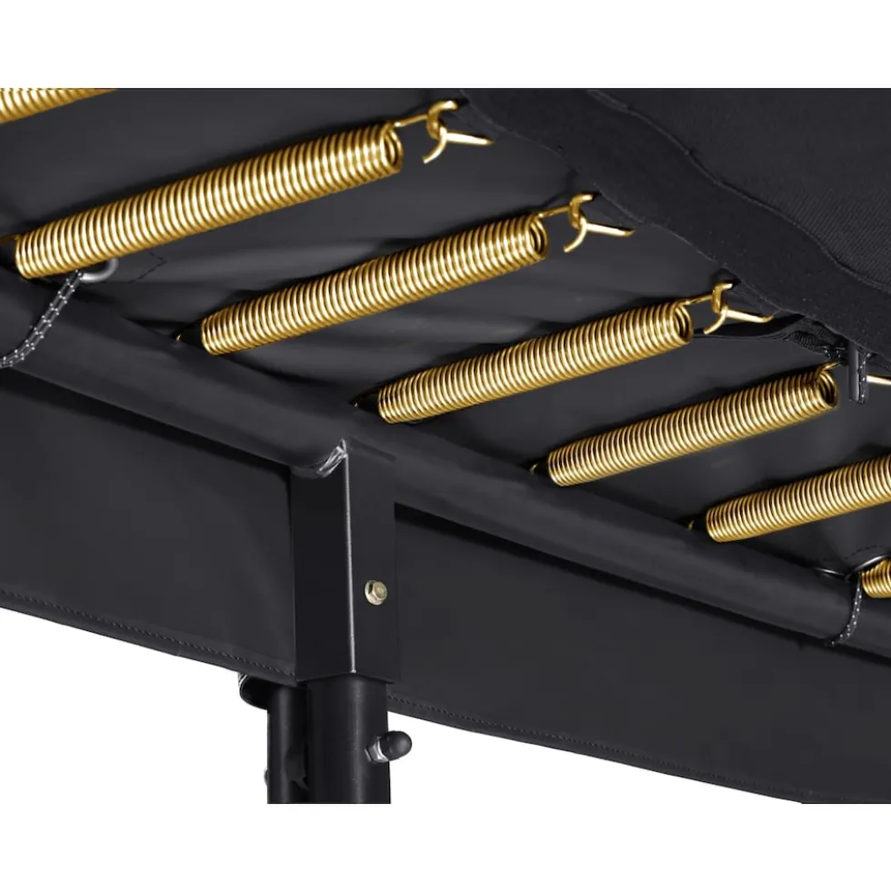 Salta First Class - rechteckig 214x366 cm- Schutzrand - Komplettsystem mit hochwertigem Sicherheitsnetz und Leiter schwarz
