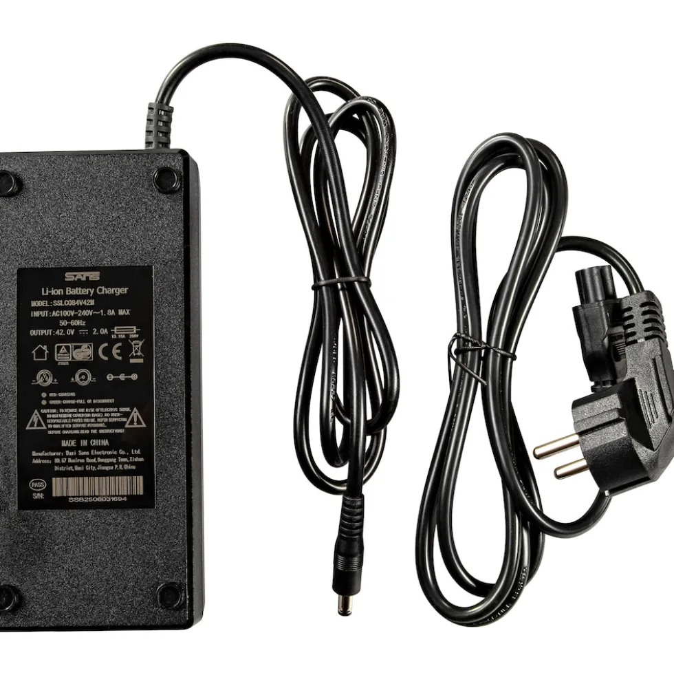 Sans SSLC084V42M Ladegerät Akku E Bike Fahrrad Lithium-Ionen Batterien 42V Koax Fahrradakku Ladegerät Netzstecker