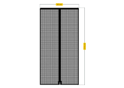 Schellenberg Fliegengitter-Magnetvorhang, 90 x 210 cm, anthrazit