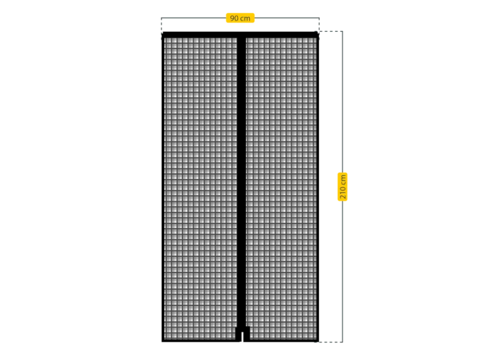 Schellenberg Fliegengitter-Magnetvorhang, 90 x 210 cm, anthrazit