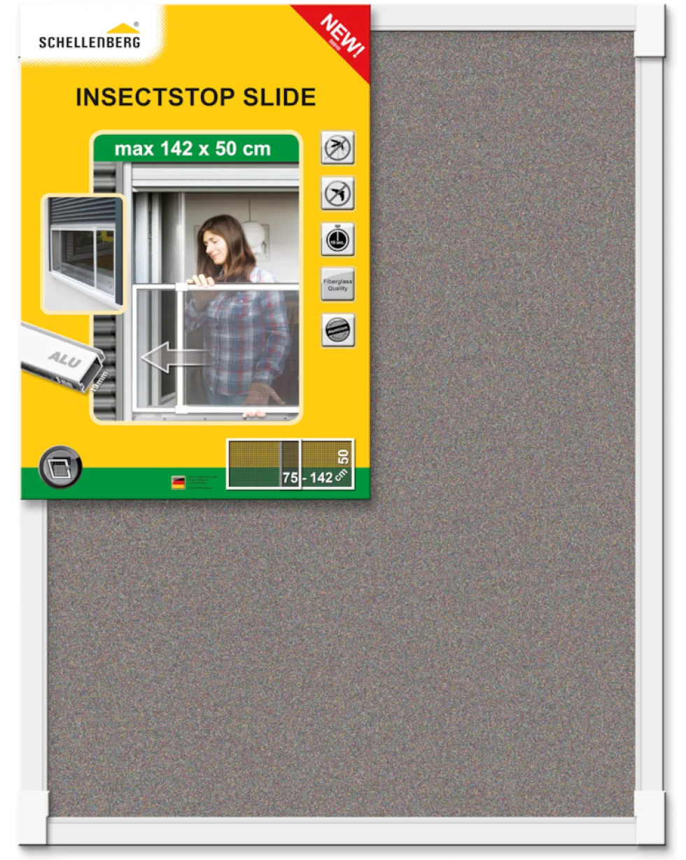 Schellenberg Insektenschutz-Schiebefenster 50 x 75-142 cm, weiß