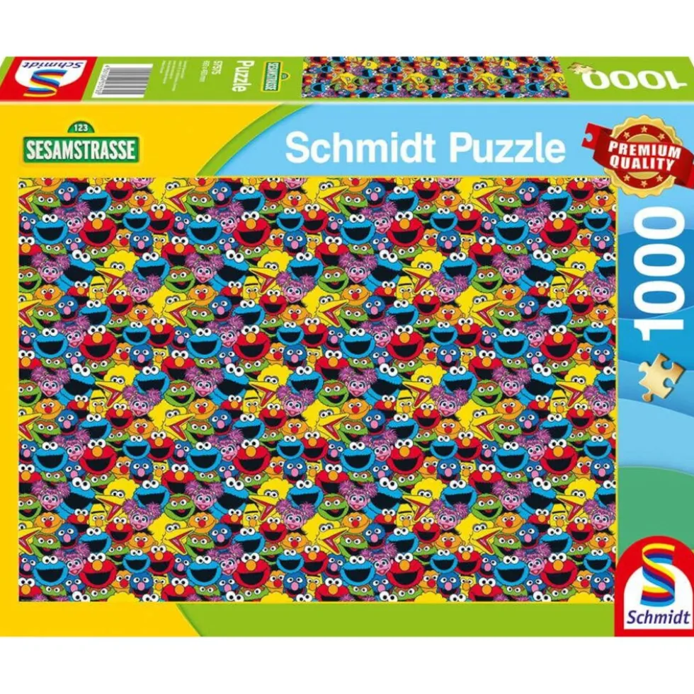 Schmidt Sesamstraße Puzzle 1000 Teile Wer wie was Nostalgie Puzzle Erwachsene