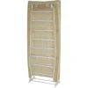 Schuhschrank Campingschrank Faltschrank Stoff 140x52x18cm creme