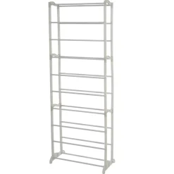 Schuhschrank Campingschrank Faltschrank Stoff 140x52x18cm creme