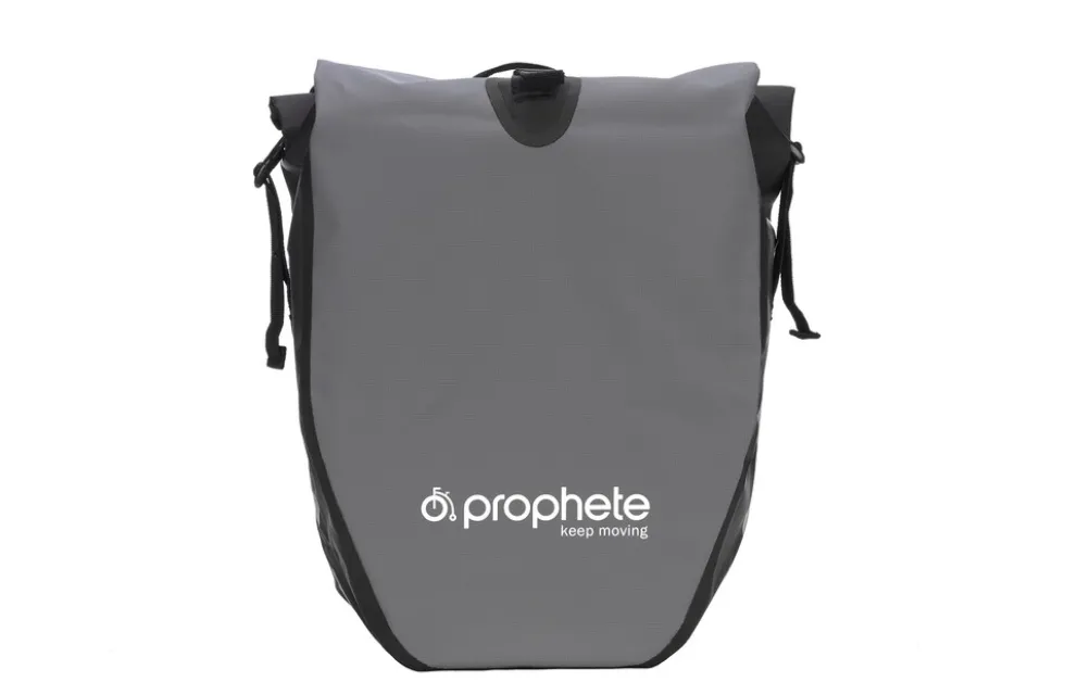 Seitenpacktasche, 100 % wasserdicht, reflektierende Elemente, mit Tragegriff, Volumen: 20 Liter, Farbe: grau