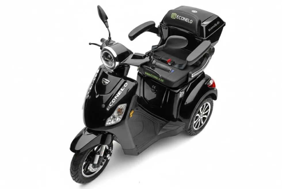 Seniorenmobil P1000, Lithium-Akku, 25 km/h, 1000 Watt, Schwarz