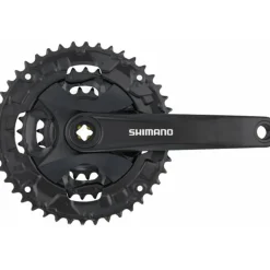 Shimano FC-MT101 Kurbel 3-fach 40-30-22 Zähne 170 mm Vierkant Kurbelgarnitur Tretkurbel Fahrradkurbel Kettenradgarnitur MTB Mountainbike Trekking