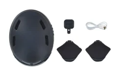 Smart Helm INMOLD, Full-HD Kamera, Bluetooth 4.0, Blinker, LED, Farbe: schwarz 55-58cm