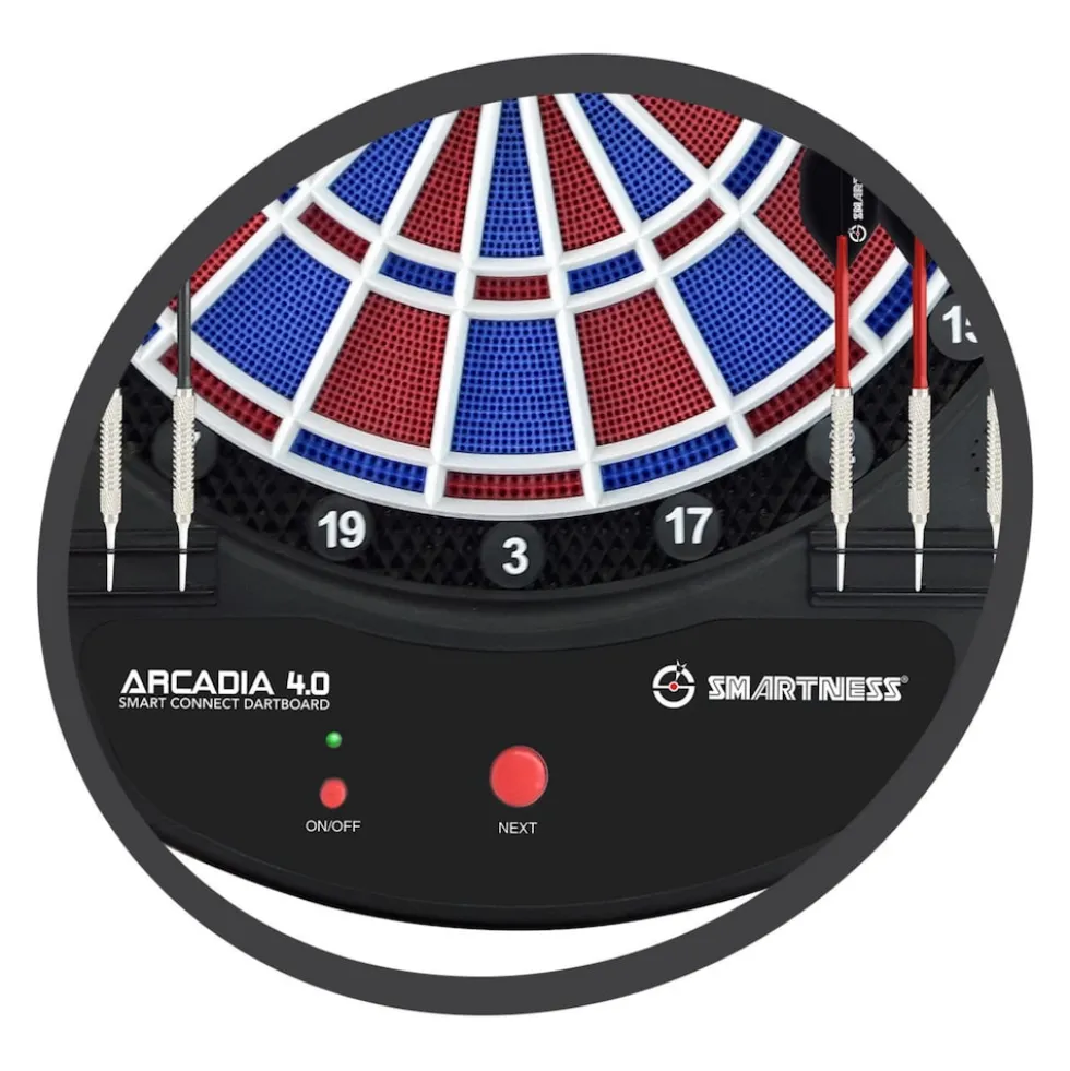 SMARTNESS ELEKTRONIK DARTBOARD ARCADIA 4.0, 2-LOCH ABSTAND