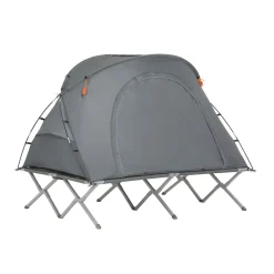 SoBuy Campingzelt für 2 Personen Hellgrau 193x86,5x154,5cm Funktional