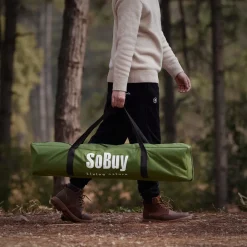 SoBuy Campingzelt mit 1 Tür Grün Funktional
