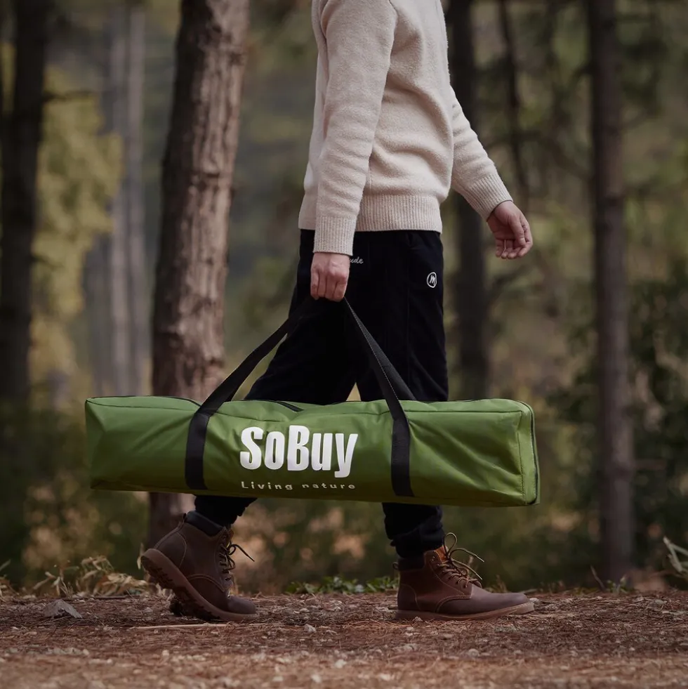 SoBuy Campingzelt mit 1 Tür Grün Funktional