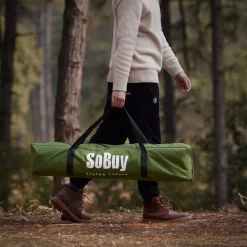 SoBuy Campingzelt mit 1 Tür Grün Funktional