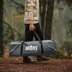 SoBuy Campingzelt mit 1 Tür Hellgrau Funktional