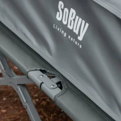 SoBuy Campingzelt mit 1 Tür Hellgrau 193x145x185cm Funktional