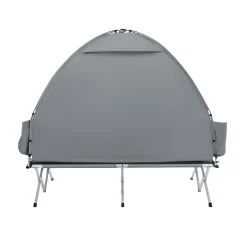 SoBuy Campingzelt mit 1 Tür Hellgrau 193x145x185cm Funktional