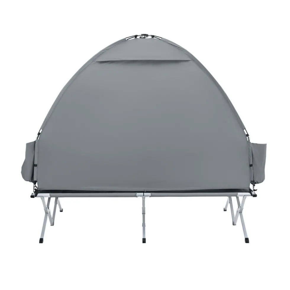 SoBuy Campingzelt mit 1 Tür Hellgrau 193x145x185cm Funktional