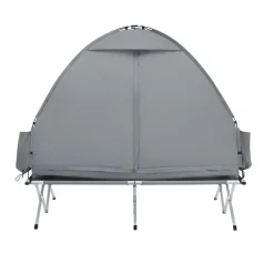 SoBuy Campingzelt mit 1 Tür Hellgrau 193x145x185cm Funktional