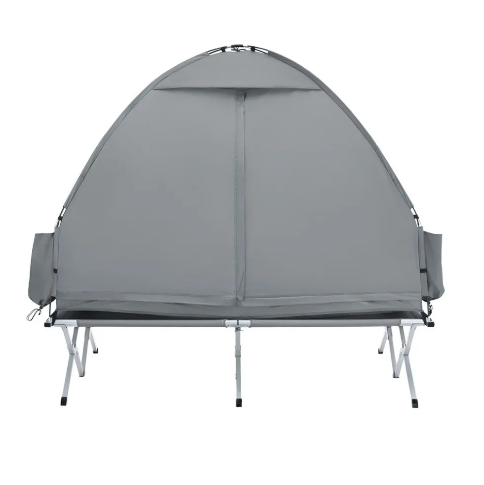 SoBuy Campingzelt mit 1 Tür Hellgrau 193x145x185cm Funktional
