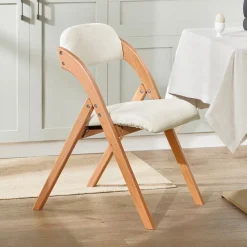 SoBuy Klappstuhl faltbar Weiß 47x51x78cm Funktional
