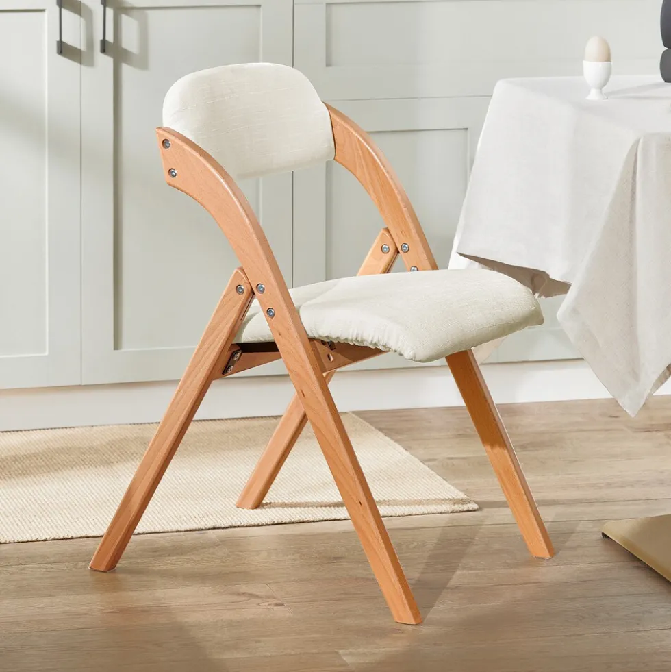 SoBuy Klappstuhl faltbar Weiß 47x51x78cm Funktional