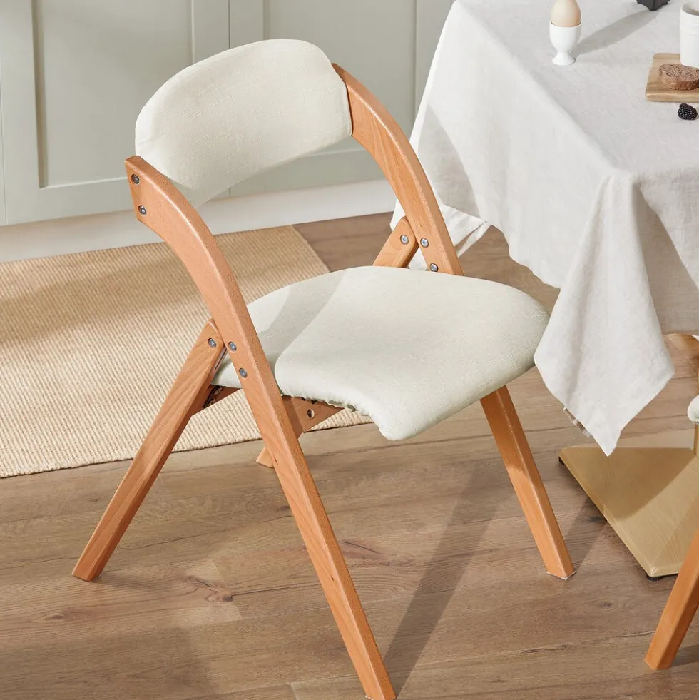 SoBuy Klappstuhl faltbar Weiß 47x51x78cm Funktional