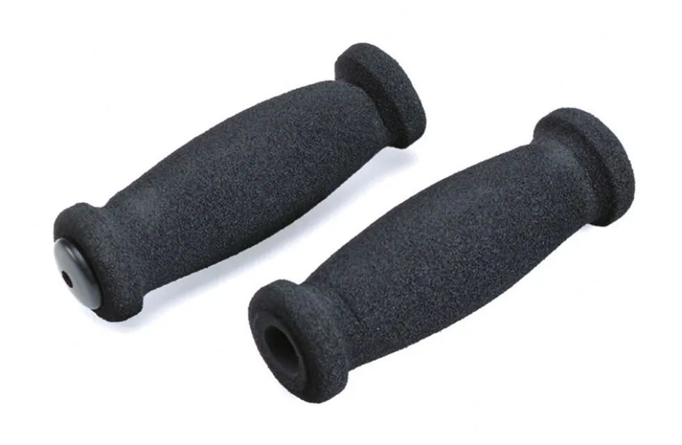 Soft-Griffe, mit Lenkerstopfen, Länge: 130 mm, Farbe: schwarz