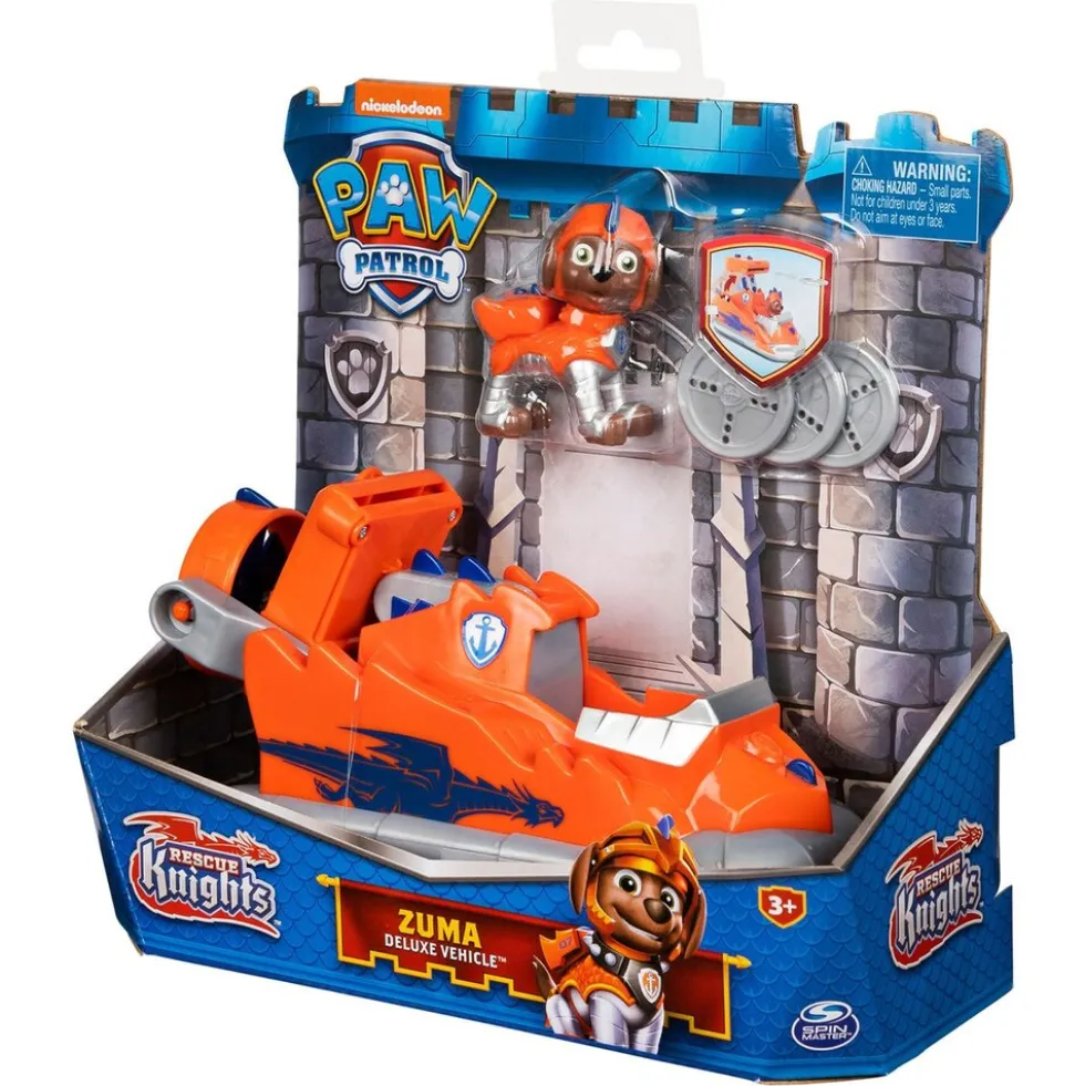 Spin Master 6063589 (20135922) - Paw Patrol - Rescue Knights - Zuma mit Deluxefahrzeug