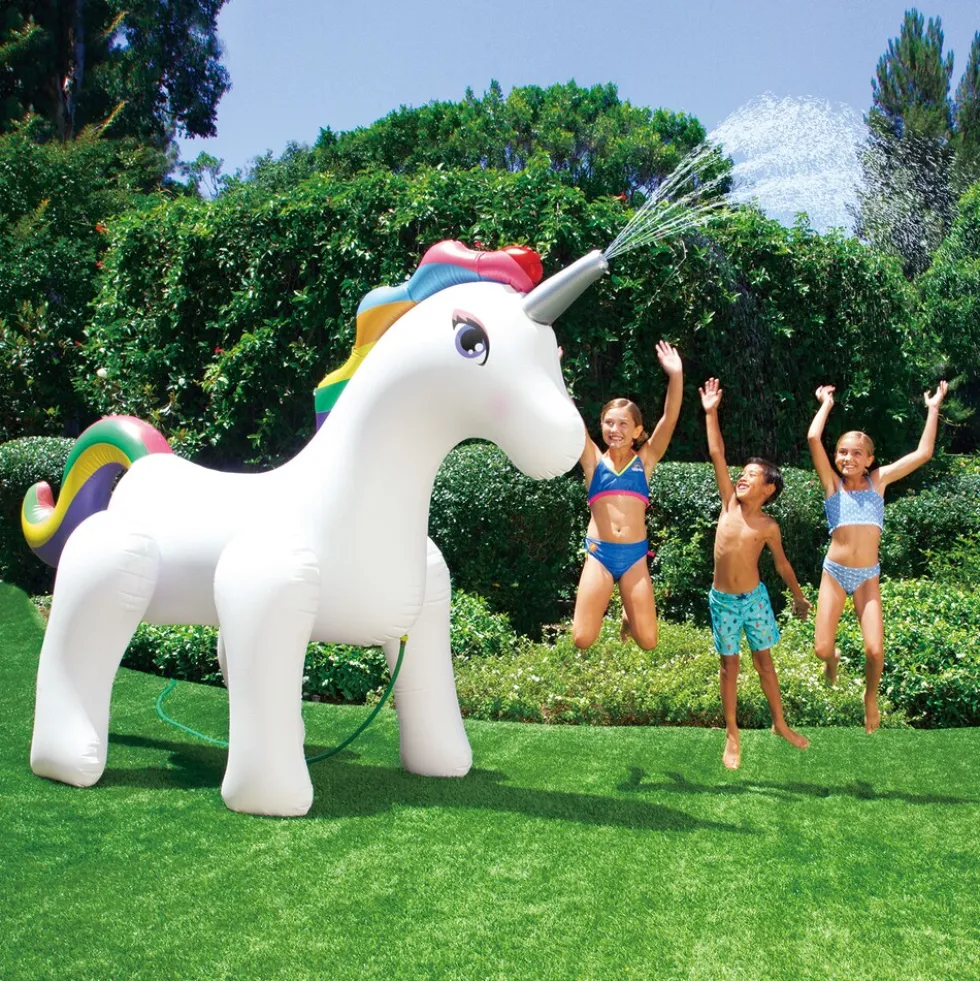 Summer Waves Kinder Wassersprinkler Einhorn bunt 284x127x211 cm