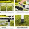 tectake® Aluminium Campingtisch, klappbar, bodenschonende Kunststoffkappen, 140 x 70 x 70 cm