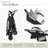 tectake® Buggy-Kinderwagen, klappbar, mit 5-Punkt-Gurt, Bremse und Schutzbügel, pulverbeschichtetes Stahlgestell und pflegeleichter Polyesterbezug, für 0 bis 36 Monate geeignet, Belastbarkeit 15 kg